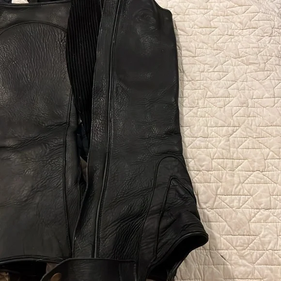 Grand Prix vintage Italy leather half chaps calf 13” , length 16” - Picture 5 of 6